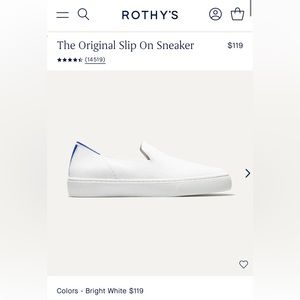 EUC • Rothy’s • The Original Slip On Sneaker • Bright White • 8.5